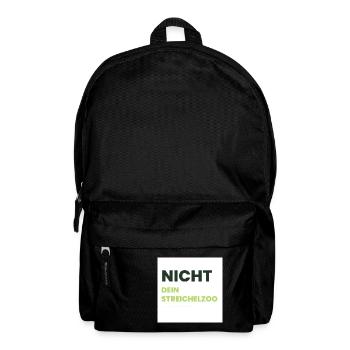 Nicht Dein Streichelzoo Print auf Panel PWSDHG - Rucksack - Schwarz - Vorne