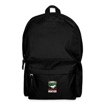 Père Noël Noël équitation cavalier chevaux - Sac à dos - noir - Devant
