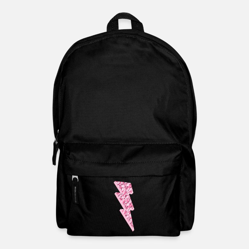Rosa Camo Blitz Süße Damen Camouflage - Rucksack - Schwarz
