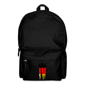 Deutschland Flagge Deutsche Fahne Used Look Heimat - Rucksack - Schwarz - Vorne