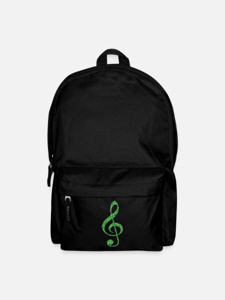 Frohe Weihnachten in grüner Musik - Rucksack - Schwarz