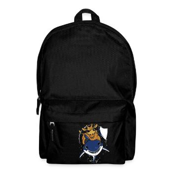 Giraffe shark kids funny pirate gift Christmas - Backpack - black - Front