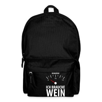 Wein Geschenk - Rucksack - Schwarz - Vorne