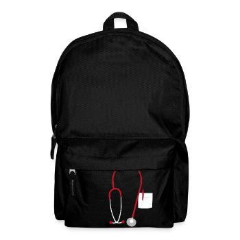 Stethoskop Medizin Arzt Doktor Praxis KH Geschenk - Rucksack - Schwarz - Vorne