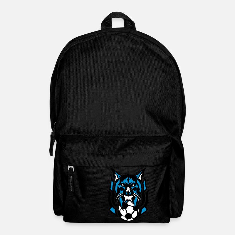 Fußball Luchs Wild Logo Tierverein - Rucksack - Schwarz