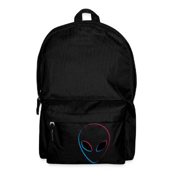 3D effect alien - Backpack - black - Front