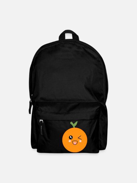 Kawaii Orangen Kawaii Früchte Kawaii Obst - Rucksack - Schwarz