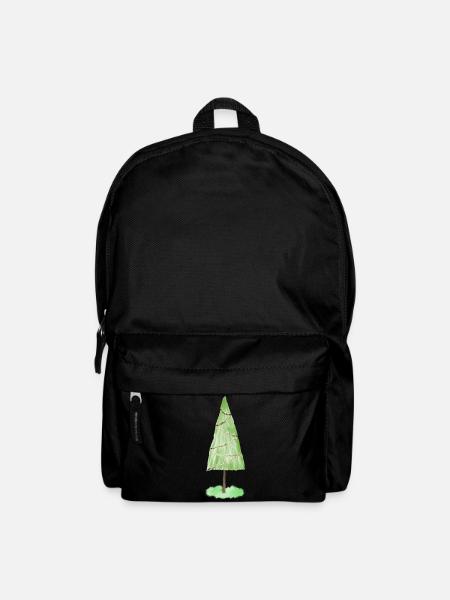 Festliche Tannenschmuck-Grafik - Rucksack - Schwarz