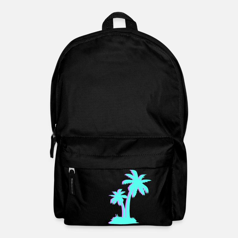 Palmen - Rucksack - Schwarz