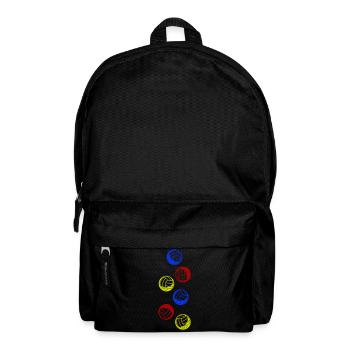 Volleyball coloré - Sac à dos - noir - Devant
