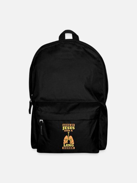 Saved by Jesus and a Lung donor - Rucksack - Schwarz