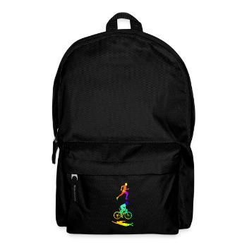 Triathlon Rainbow Colors Polygon Sport - Backpack - black - Front