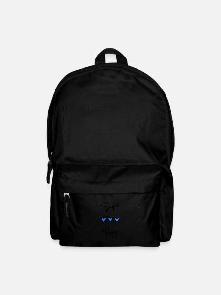 SUPER PAPY. PAPY. FÊTE DES PÈRES. BONNE FÊTE PAPY. - Sac à dos - noir