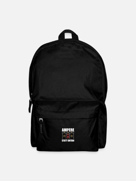 E-Auto Strom Energiewende Geschenk - Rucksack - Schwarz