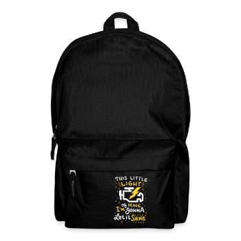 This little light of Mine I'm gonna Let it Shine - Rucksack - Schwarz - Vorne