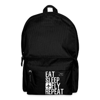 Eat Sleep Fly Repeat Pilot Cadeau - Sac à dos - noir - Devant
