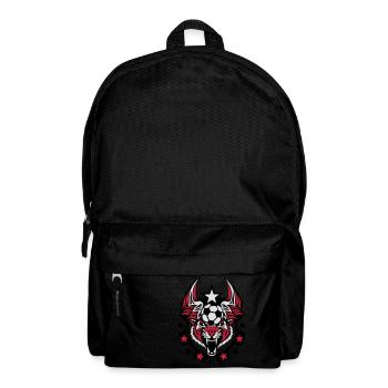 football soccer sport tiger logo tiger ballo - Backpack - black - Front