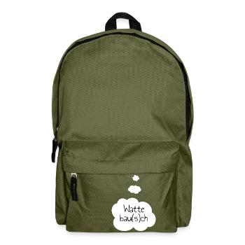 Wattebau(s)ch Bauch - Rucksack - Olivgrün - Vorne