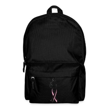 Brustkrebs-Schleife - Rucksack - Schwarz - Vorne
