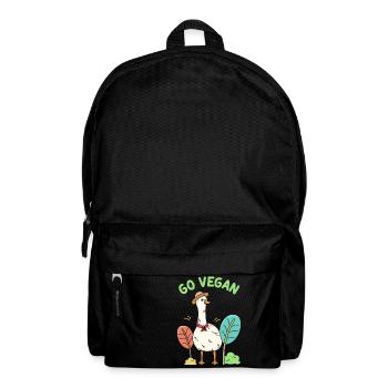 Goose design for proud vegans - Backpack - black - Front