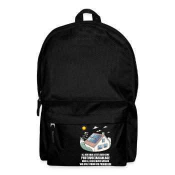 Photovoltaikanlage, Solarstrom, Sonnenenergie - Rucksack - Schwarz - Vorne