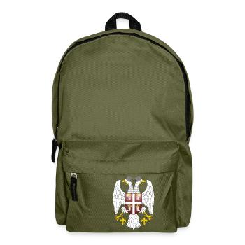 Wappen Serbien - Rucksack - Olivgrün - Vorne