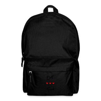BESTER FREUND. BIFA FREUND. FREUND. FREUND. FREUNDIN - Rucksack - Schwarz - Vorne