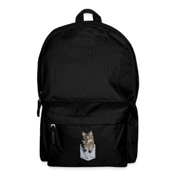 Norwegische Waldkatze in der Tasche Geschenk - Rucksack - Schwarz - Vorne