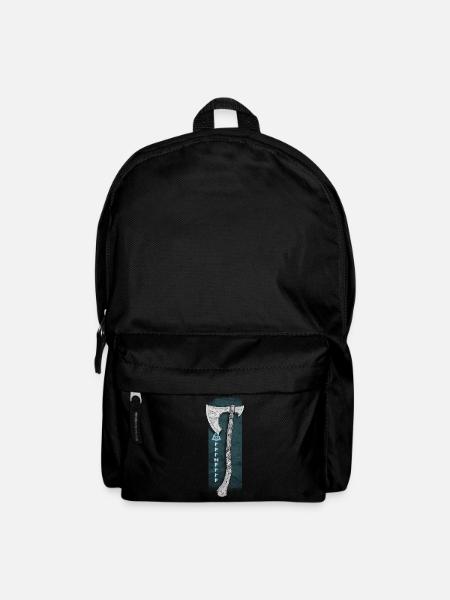 Pfad des Kriegers: Axt und keltische Runen - Rucksack - Schwarz