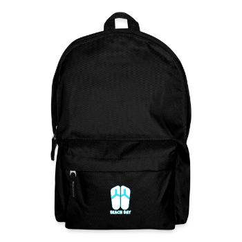 Beach Day weiß/blau - Rucksack - Schwarz - Vorne