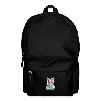 Kuschelkaninchen mit Herzbrille Harry - Rucksack - Schwarz - Vorne