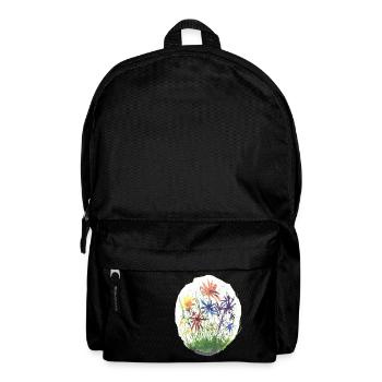 Flowers akvarell - Backpack - black - Front