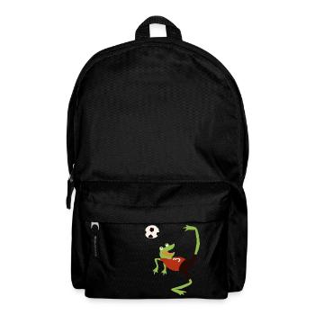 Fussballfrosch - Rucksack - Schwarz - Vorne