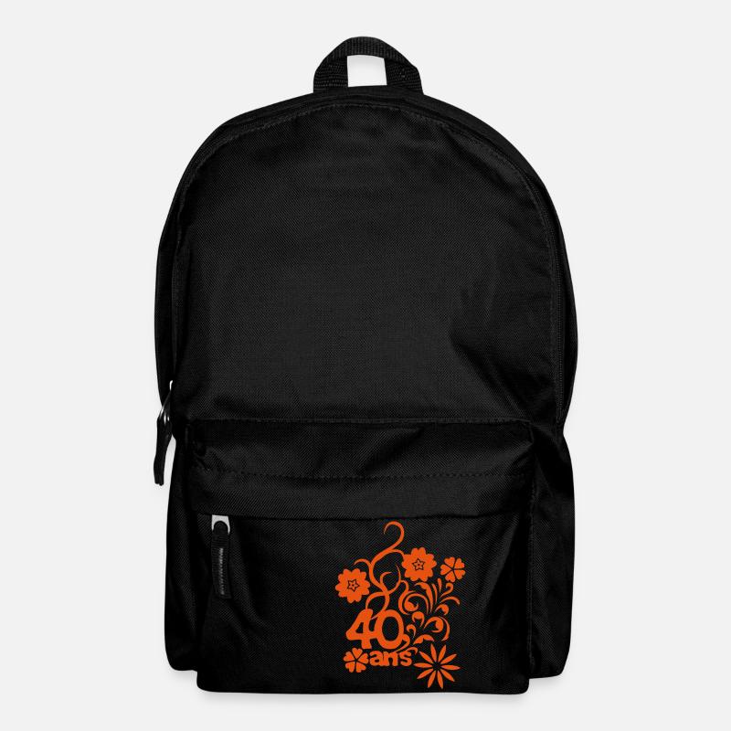 40 ans fleur anniversaire - Sac à dos - noir