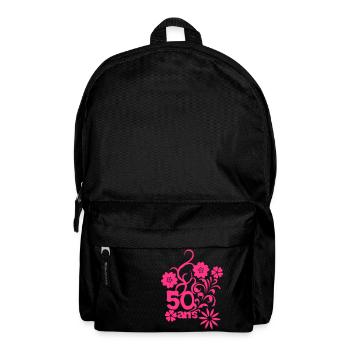 50 Jahrestag Blume - Rucksack - Schwarz - Vorne