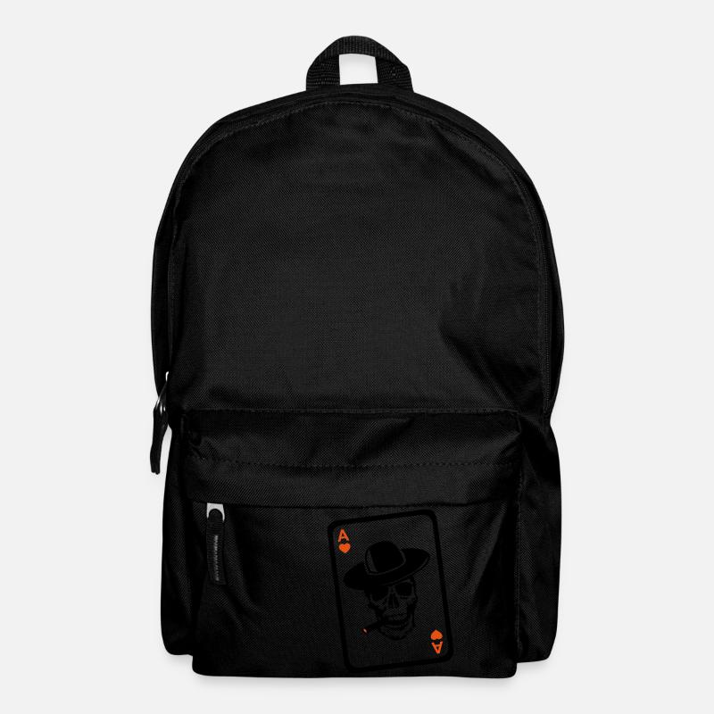 Pokerkopf des Todes als Herzkarte - Rucksack - Schwarz