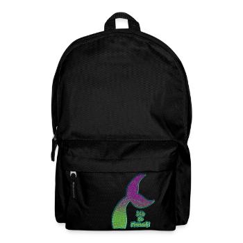 Bunte Meerjungfrau Flosse - Rucksack - Schwarz - Vorne