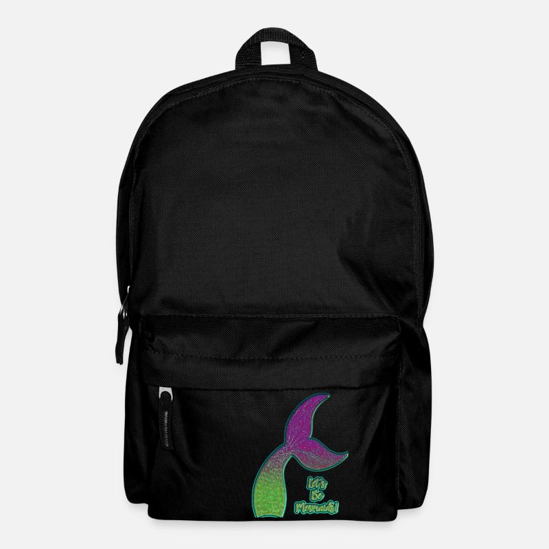 Bunte Meerjungfrau Flosse - Rucksack - Schwarz
