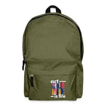 Art is life - Sac à dos - vert olive - Devant