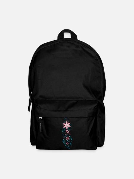 Blumen Blüten Sommer tropisch bunt - Rucksack - Schwarz