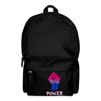 Power Bisexual Pride Fist Design for Equality - Backpack - black - Front