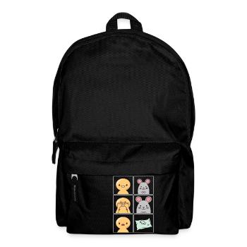 Rat Cushion Eaten Design for Rat Holders - Backpack - black - Front
