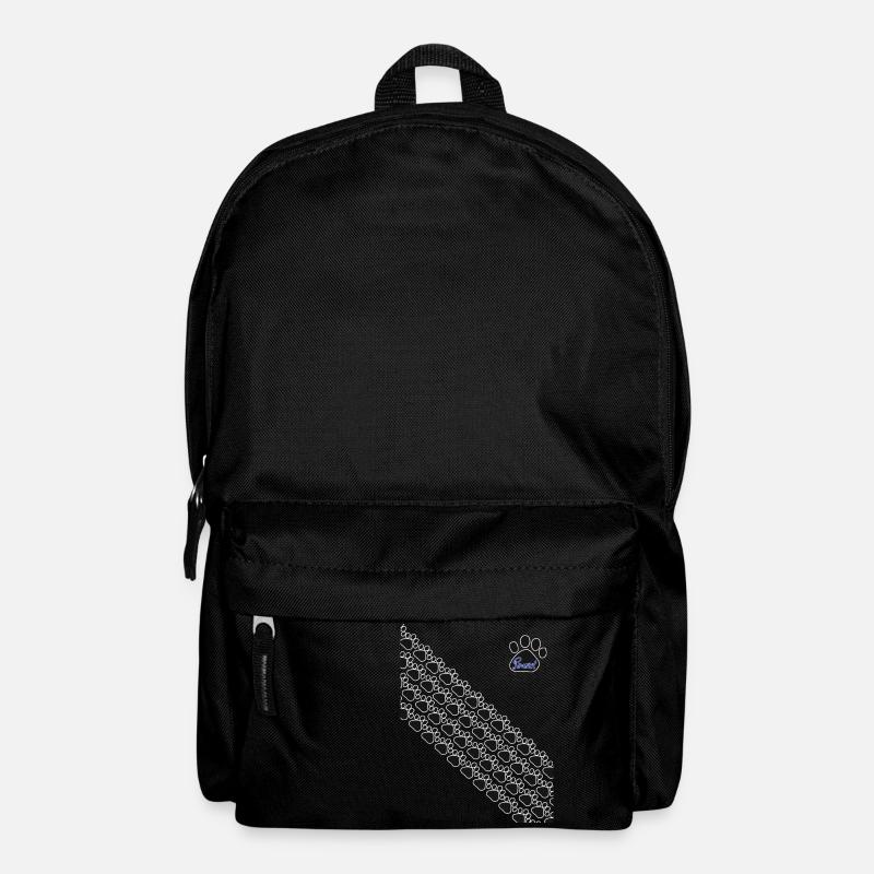 Pfoten Quer und Logo Peanut - Rucksack - Schwarz