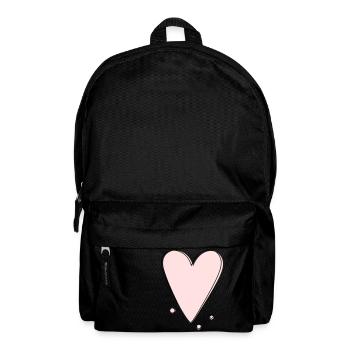 Modernes Herz Herzlinie - Rucksack - Schwarz - Vorne