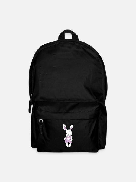 Lapin mignon de dessin animé - Sac à dos - noir