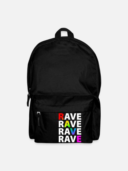 Rave Raver Regenbogen - Rucksack - Schwarz