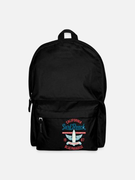 Surfen Surf Weihnachten Sonne Strand Wellenreiten - Rucksack - Schwarz