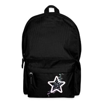 Sternchen Sterne Glitzer Kindermotiv Baby Pastell - Rucksack - Schwarz - Vorne