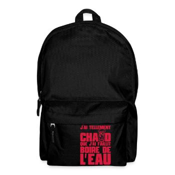 citation alcool humour tellement chaud - Sac à dos - noir - Devant