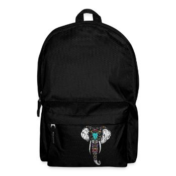 Indischer Elefant - Rucksack - Schwarz - Vorne